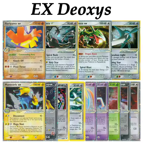 PTCG Pocket EX Deoxys Crobat Jirachi Latios Sharpedo Salamence Hariyama Deoxys Rayquaza Cosmos Holo 
