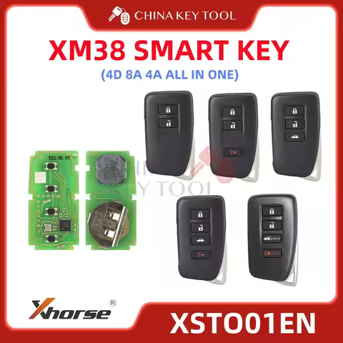 1PCS Xhorse XSTO01EN Global Version XM38 Smart Key 4D 8A 4A All in One with Logo for Lexus Support p