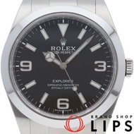 二手勞力士探險家1型腕錶，後期款，214270，不鏽鋼男士腕錶，黑色，拋光，狀況極佳，附錶盒和保固卡。