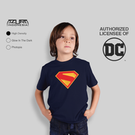 Azura Tshirt DC Comics Original Superman 2025 Logo Motif Stitch Navy Anak