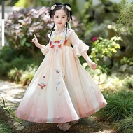 female summer Hanfu ancient costume little girl suit summer new ancient style Hanfu children's