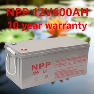 NPP แบตเตอรี่ Solar Deep Cycle 12V 600AH ระบบไฟบ้านไม้ไผ่ Eco Lodge เชิงเขา ทนชื้น 10 ปีประกัน พร้อม