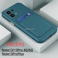 Camera protection Case For Redmi Note 13 Pro Plus Note13 4G Soft Silicone Phone case For Redmi Note13Pro Note13proplus Shockproof Card Slot Cover
