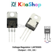 Voltage Regulator : LM78S05 (Output : +5V , 2A )