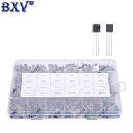 840PCS TO-92 Transistor Assortment Kit - 24 Values (NPN & PNP BJT Mix: 2N2222, S8050, BC547) in Stor