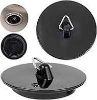 Universal Plugs, Pack of 2, Black, Diameter 43 to 39 mm Top on Bottom, PVC Drain Plug for 1 1/2 Inch