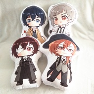 Bungo Stray Dogs Pillow Plush Dolls Dazai Atsushi Ranpo Chuuya Two Side Waist Cushion Home Decorativ
