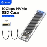 ORICO M.2 SSD Case 10Gbps Support UASP Protocol USB3.1 Gen2 Type-C Mini Transparent SSD Enclosure Wi