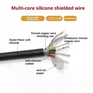 Multi core silicone shielded sheathed wire, high temperature resistant special soft silicone wire, t