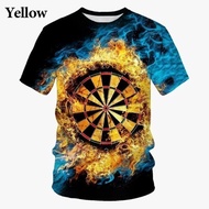 Creative Darts Element 3D Tee, Men's Summer Breathable Casual Street Top
