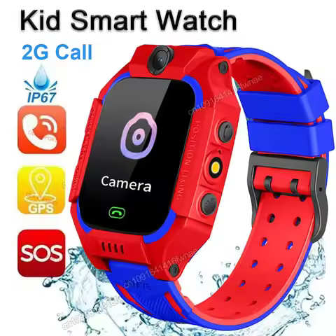 2025 New Kids Smart Watch SOS LBS Location Camera 2G Sim Card Calling IP67 Waterproof Smart Watch Fo