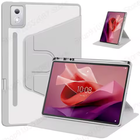 For Lenovo Tab P12 Case with Pen Holder 360 Rotating Acrylic Stand Cover For Lenovo P12 Xiaoxin Pad 