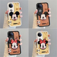 Case VIVO V50 VIVO V50 Lite Cartoon Mouse Leather Soft Silicone Case