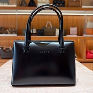 【極簡奢華｜經典再現】LOEWE 博物館小方包 黑色皮革手提包｜幹練俐落造型｜都會時尚首選