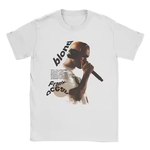 Blond Graphic Printing T Shirt for Men Women Frank Album O-ocean Cotton Tee Shirt Clothing