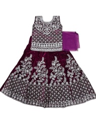 (Ready stock) Kids Lehenga 💥🥵 Kids Girls Velvet Lehenga Choli Set with Dupatta | Indian Traditional