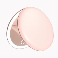 LED Mini Makeup Mirror, 1 Times/2 Times Magnification, Mini Compact with Light, Pink/White (Pink, 3.