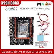 X99H Desktop Motherboard+Thermal Pad LGA2011-V3 B85 Chip DDR3X4 ECC Slot M.2 NVME PCI-E 3.0 X16 SATA