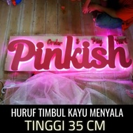 35 CM / HURUF WATERPROOF INDOOR & OUTDOOR / HURUF TIMBUL LAMPU / HURUF LED / HURUF TIMBUL LED / UKIR