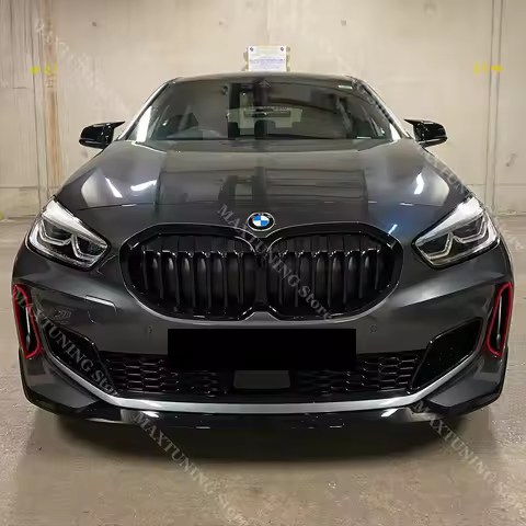 Front Bumper Splitter Lip For BMW 1 Series F40 M-Sport 2020 2021 2022 2023 Gloss Diffuser Chin Guard