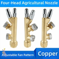 YGBG Agriculture Spray Nozzle, Adjustable Fan Pattern 4 Nozzles Atomizing Sprayer Nozzle, Atomizer C