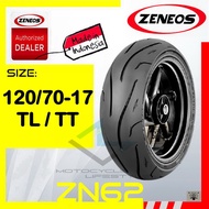 ☌Zeneos ZN62 120/70 R17 Motorcycle Tire Tubeless