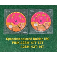Colored Sprocket raider150/fi 14/428H(41T,43T)