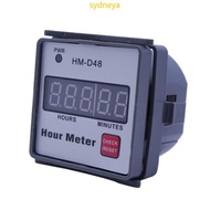 Best HM-D48 Hourmeter 0‑999 99h Timer 220V Hour Meter for Lawn Mower Generator Motor