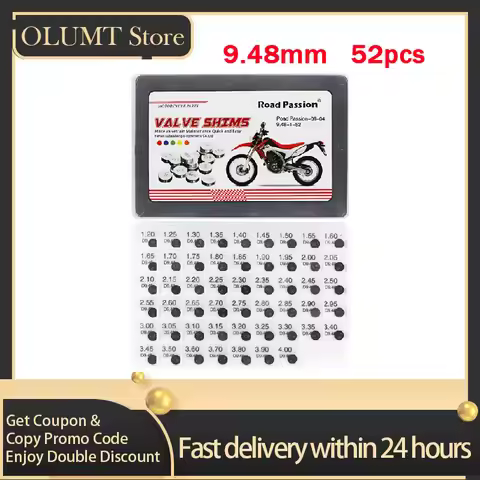 5/52pcs Motorcycle Accessories Adjustable Valve Shim Diameter 9.48mm For Suzuki 700 KING QUAD 4X4 C1