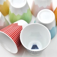 富士山陶瓷杯子 (中高款) 深蓝色