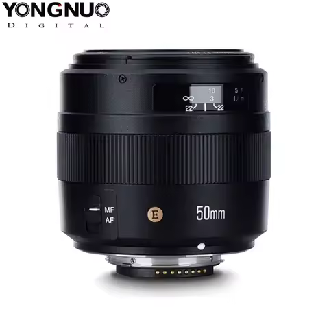 YONGNUO YN50mm F1.4N E Lens AF/MF Standard Prime Auto Focus Lens for Nikon D7500 D7200 D7100 D7000 D