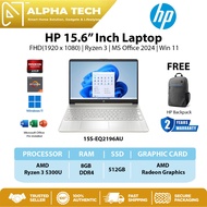 HP 15.6‘’ Laptop 15S-EQ2196AU FHD | Ryzen 3 | AMD Radeon | MS Office 2024 |  Win 11 | 2 Years Warran