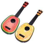 TENDPL 4 Strings Simulation Ukulele Toy Cartoon Fruit Adjustable String Knob Musical Instrument Toy Cute Classical Small Guitar Toy Children Toys
