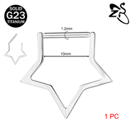 1 PC G23 thép titan Khuyên mũi Xỏ 16G Xỏ Khuyên vách ngăn mũi Sao Pha Lê khuyên tai 8Mm/10Mm Xoắn ốc