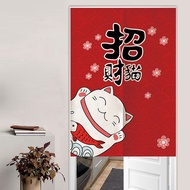 Japanese Curtain Fabric Home Decoration Kitchen Door Curtain Curtains For Windows Half Length Bedroom Kitchen Smoke-Proof Partition Curtain Half Curtain Outside Door 122002