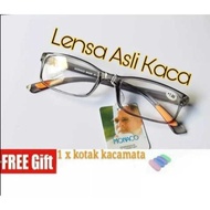 -kps- best seller! kacamata baca lensa asli kaca awet tahan gores kaca mata plus rabun dekat frame e