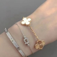 Van Cleef & Arpels 幸運草手鏈vca白貝母四葉草手鍊