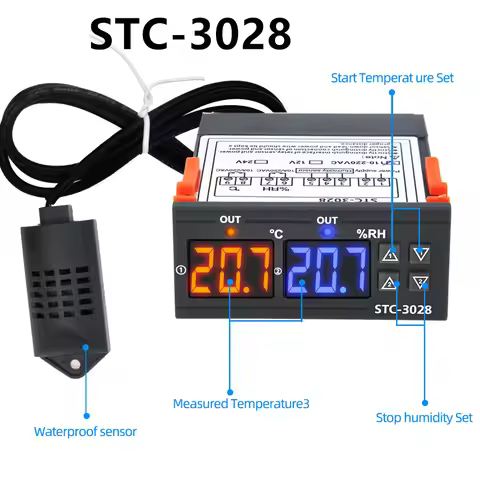 STC-1000 STC-3000 3008 3028 Digital Temperature Controller STC-8080A+ STC-9100 Thermoregulator 220V 