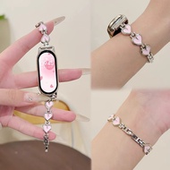 适用小米手环表带金属风轻奢小众爱心式手链小米表带万Suitable for Xiaomi Bracelet Strap Metal Style Light Luxury Niche20251215