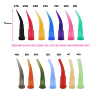 10 PCS Curved plastic glue pump tip 10G–27G - Super durable PP plastic, fits 3CC glue pump tube·5CC·