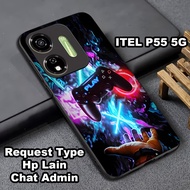 Glossy glitter Softcase for ITEL P55 5G men's motif Itel p55 5g case can also be used for all smart 