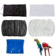 PR Store Universal Bird Cage Cover 360 Degrees Covering Bird Cage Mesh Net Elastic Birdcage Cover Soft Bird Seed Guard Skirt for Home