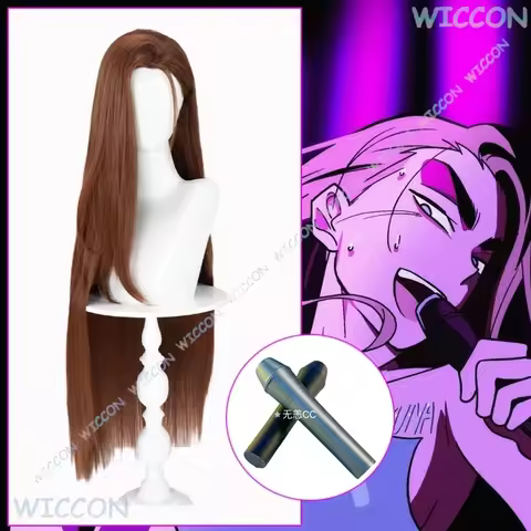 [YiNuo Store]Hyuna Cosplay Wig Long Hair Anime Alien Stage Hyuna Performance Prop Microphone Hyuna S