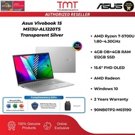 Asus Vivobook 15 M513U (Black/Silver) Laptop  AMD Ryzen 7-5700U  8GB RAM 512GB SSD  15.6" FHD OLED  