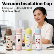 500ml Tumbler Leakproof Cup Creative Aqua Flask Stainless Steel Bottle 600ml