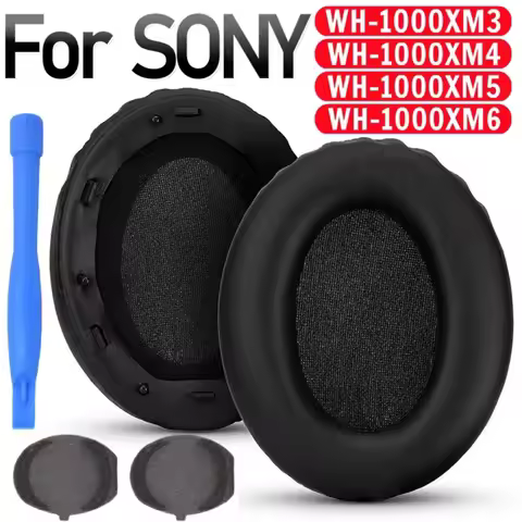 Replacement Earpads Protein Leather Foam Ear Pads for Sony WH-1000XM6 WH1000XM5 WH 1000 XM3 XM4 Head