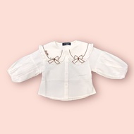 Cute Kids Top - Ribbon Trim Top
