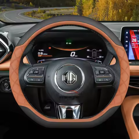 Leather Car Steering Wheel Cover for MG 5 MG5 GT 2025 2026 Accessories