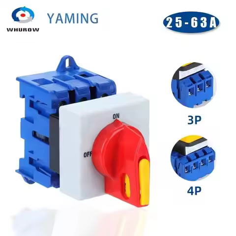 YMD11-C Sereis OFF-ON Panel DIN Rail Mounting 3/4P 690V 25/32/40/63/80/100A Isolator Switch Padlock 