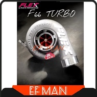 FLEX F66 PRO 48.5MM TURBO SUITABLE FOR 2500CC - 3000CC RED BILLET FRONT 6 FIN REAR 9 FIN HILUX DMAX 